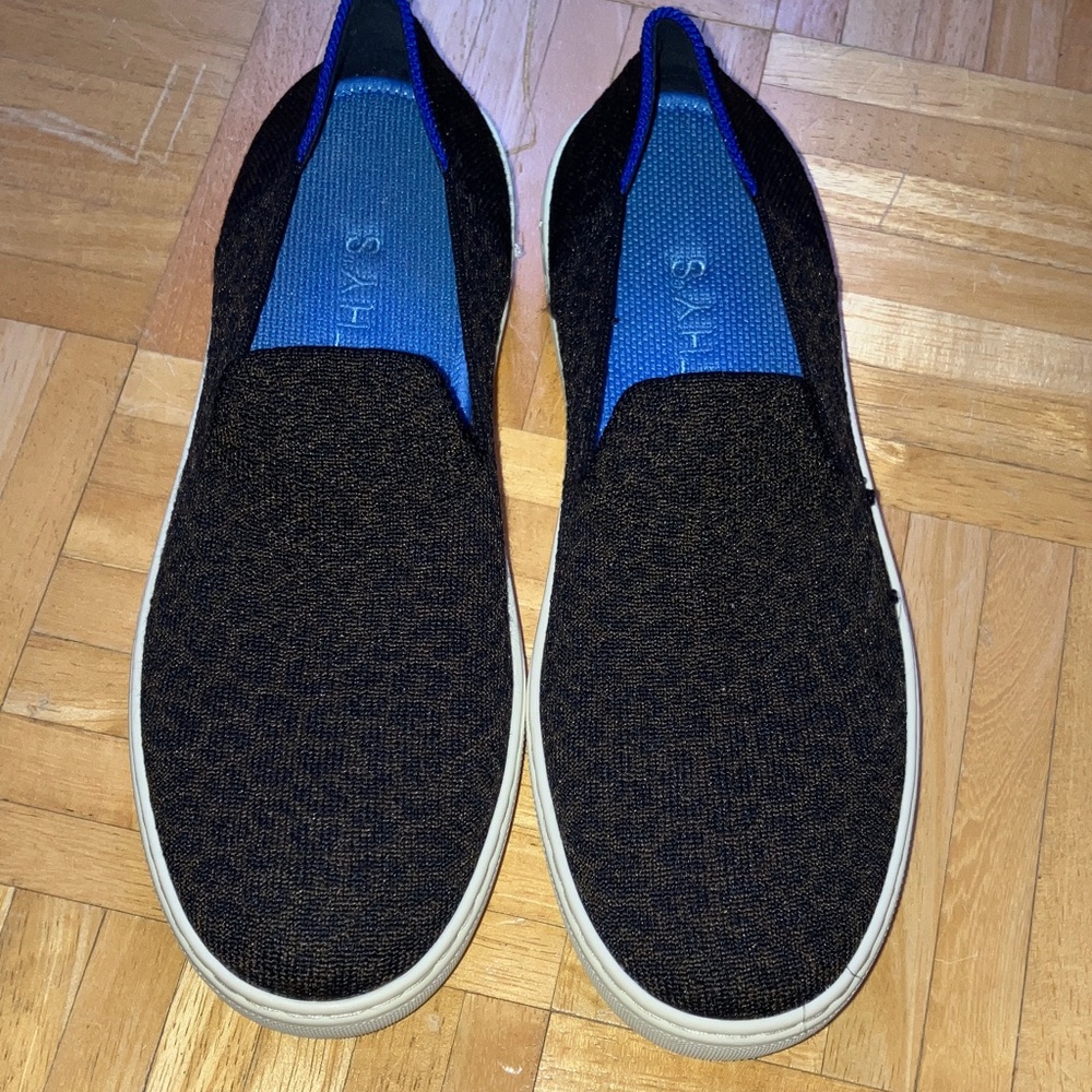 Rothy’s The Original slip on sneakers black/brown size 8